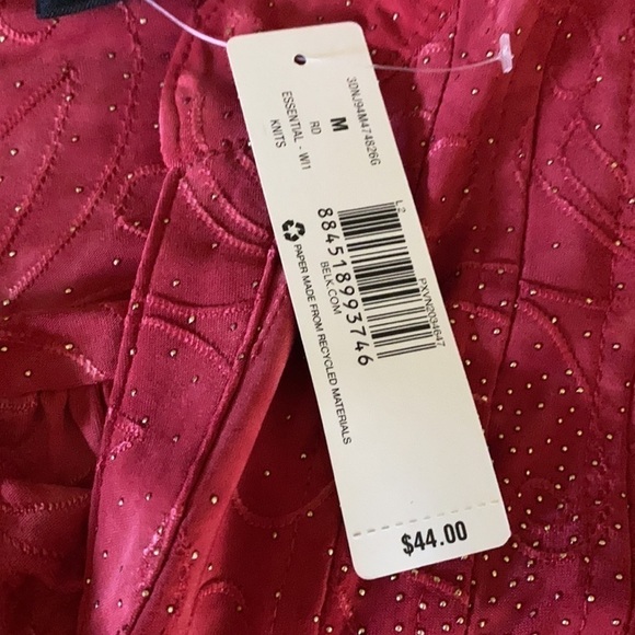 NWT New Directions knit Roll tab Sleeve Top Size Medium - Picture 8 of 10